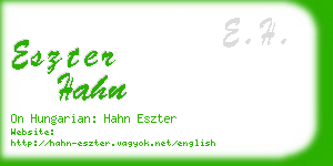 eszter hahn business card